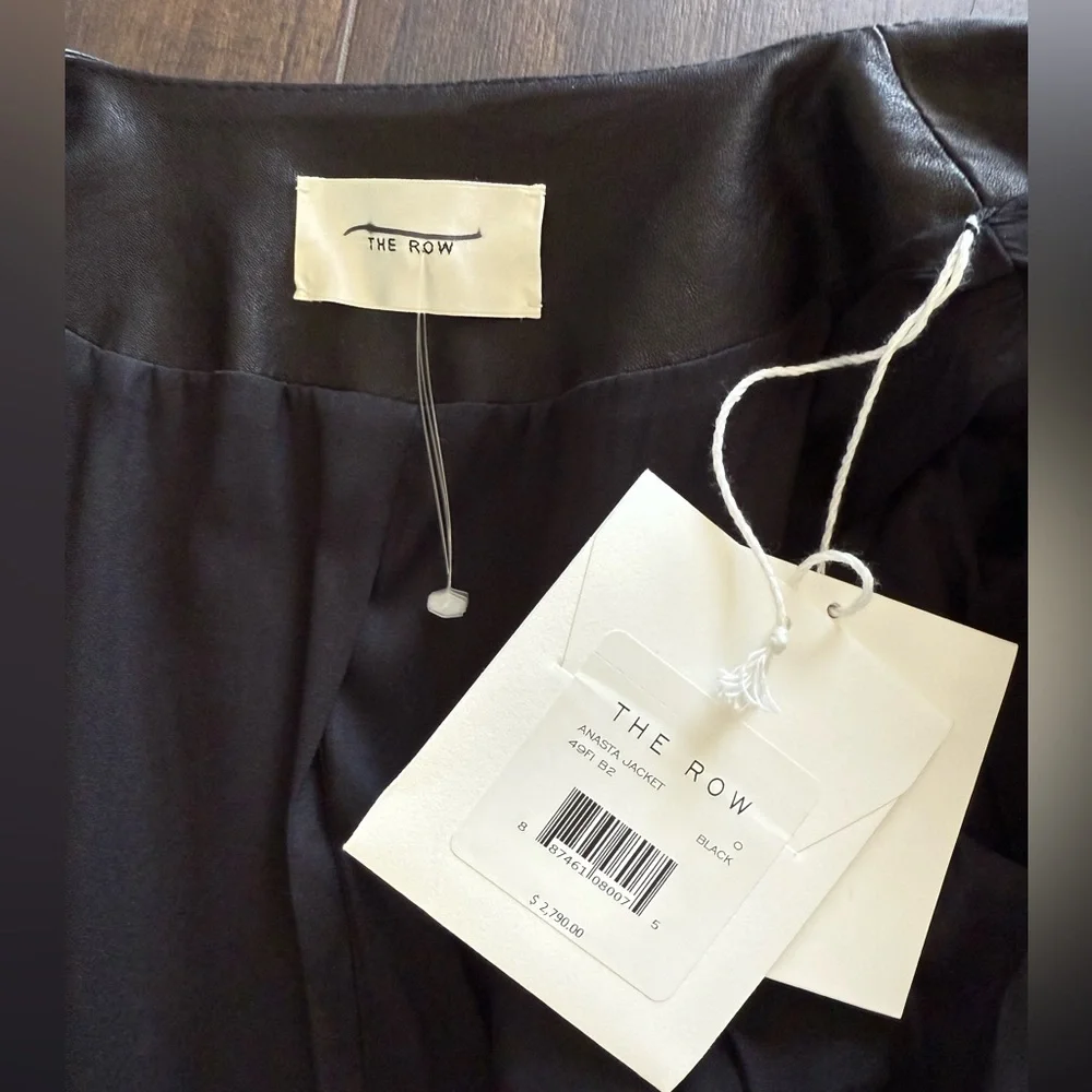 The Row Anasta Bonded Leather Jacket - Picture 11 of 12